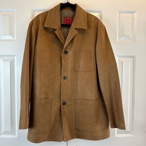 Vintage Cole Haan Country Leather Button Down Jacket Coat